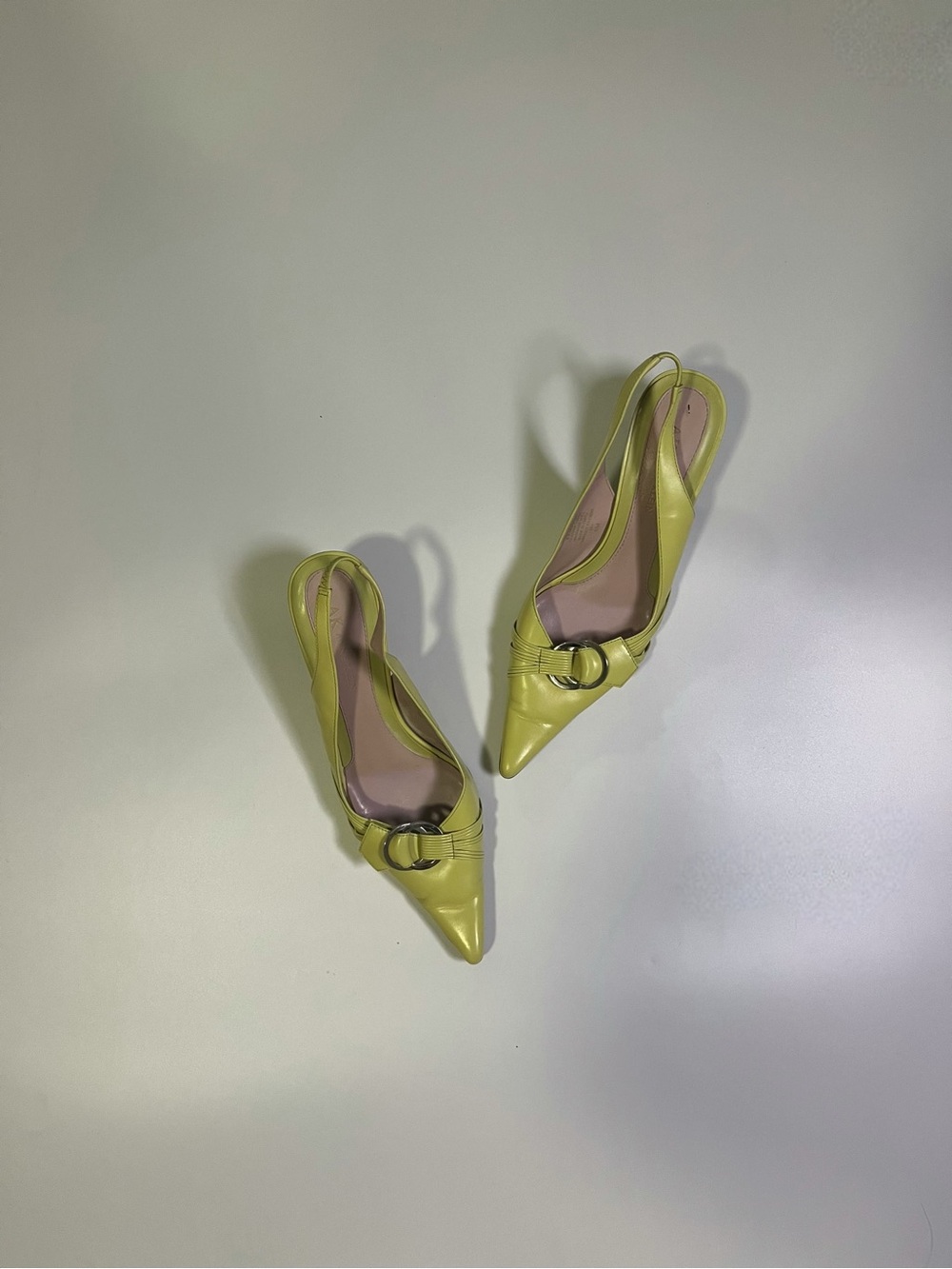 vintage lime green slingback heels